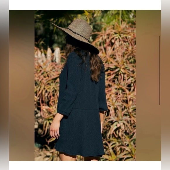 Free People Beach Blossom Ribbed Button Up Dress Sz Medium - Picture 3 of 14